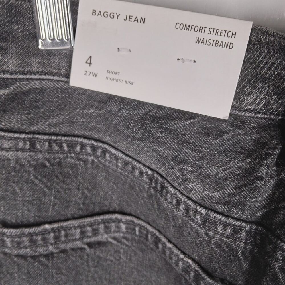 NWT American Eagle Baggy Highest Rise Jeans Black Wash size 27 Short - Picture 7 of 10